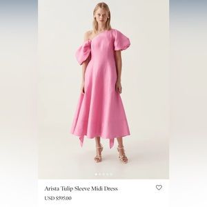 AJE Arista Tulip Sleeve Midi Dress AU Size 10 (US Size 6/M!)